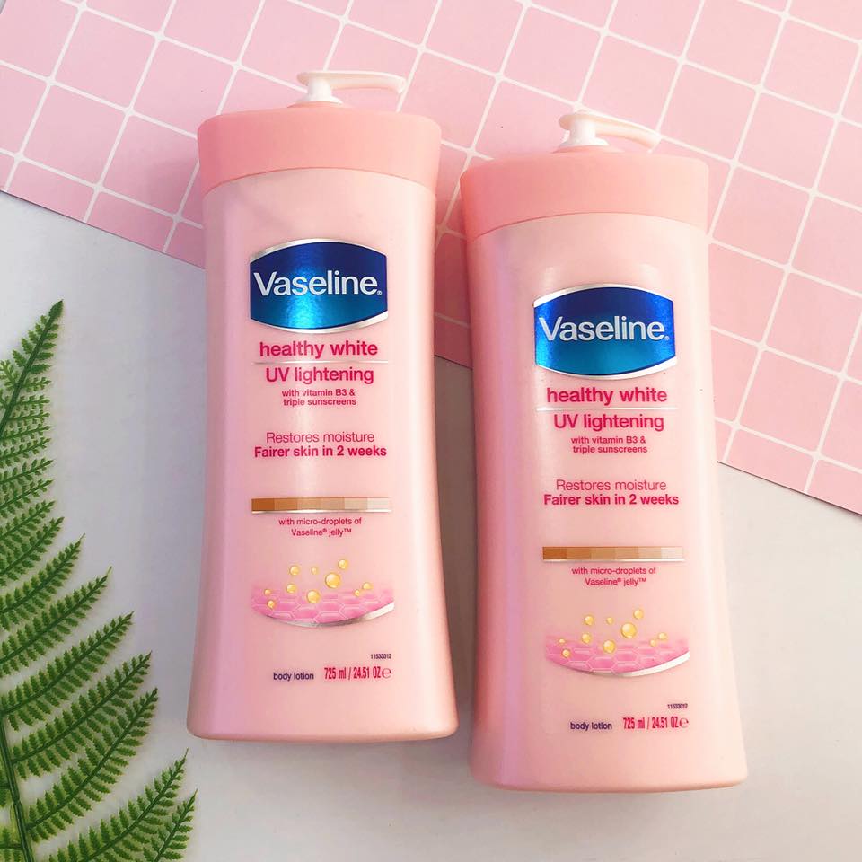 SỮA DƯỠNG THỂ VASELINE HỒNG LÀM MỊN &amp;TRẮNG DA 725ML ( Tặng Kèm Bút )