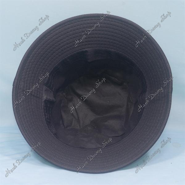 Nón tai bèo mũ bucket vành nhỏ thêu chữ Hết Tiền - Đen