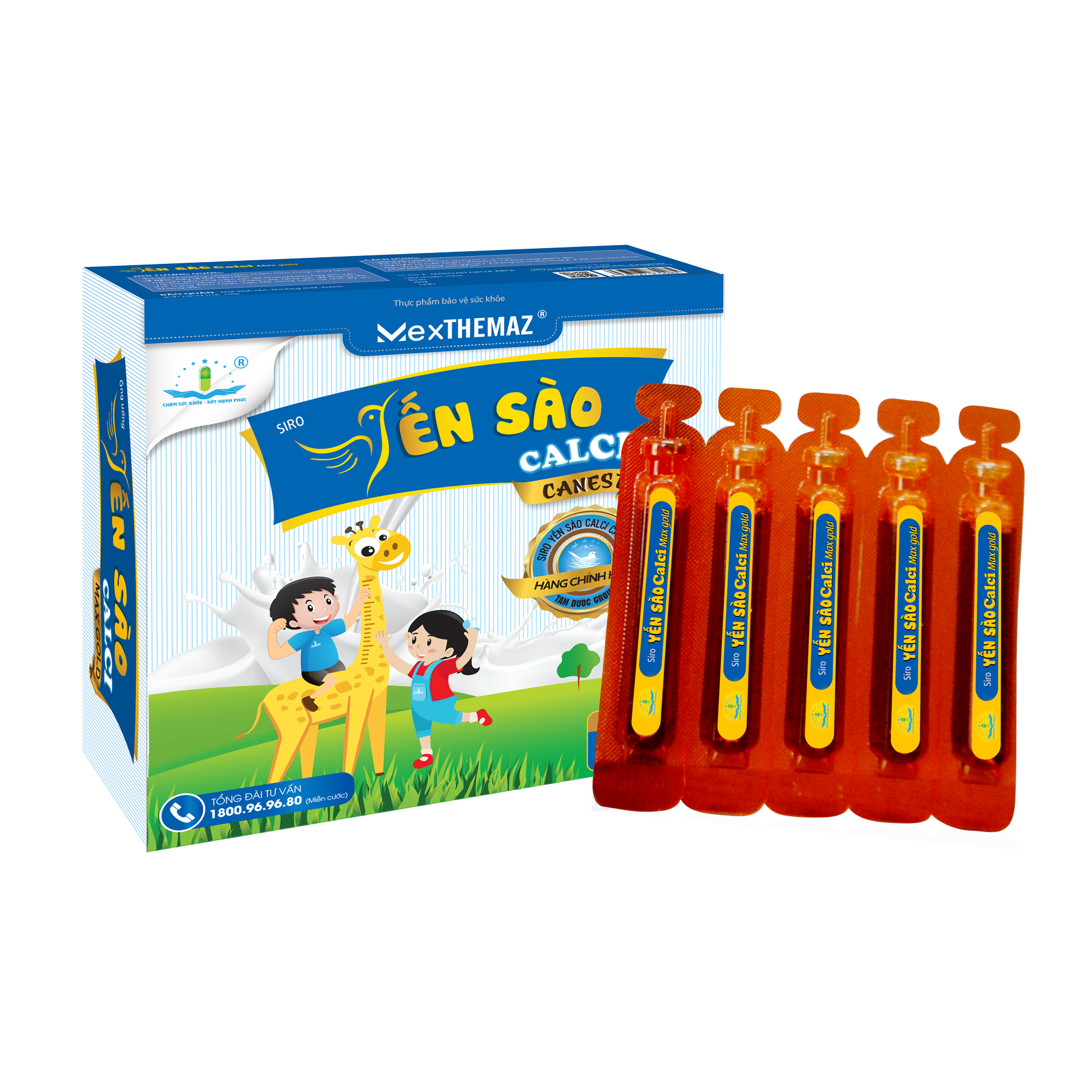 Siro Yến Sào Calci Canest - Hỗ Trợ Phát Triển Chiều Cao Cho Trẻ, Giúp Chắc Xương, Răng Chắc Khỏe, Bồi Bổ Cơ Thể.
