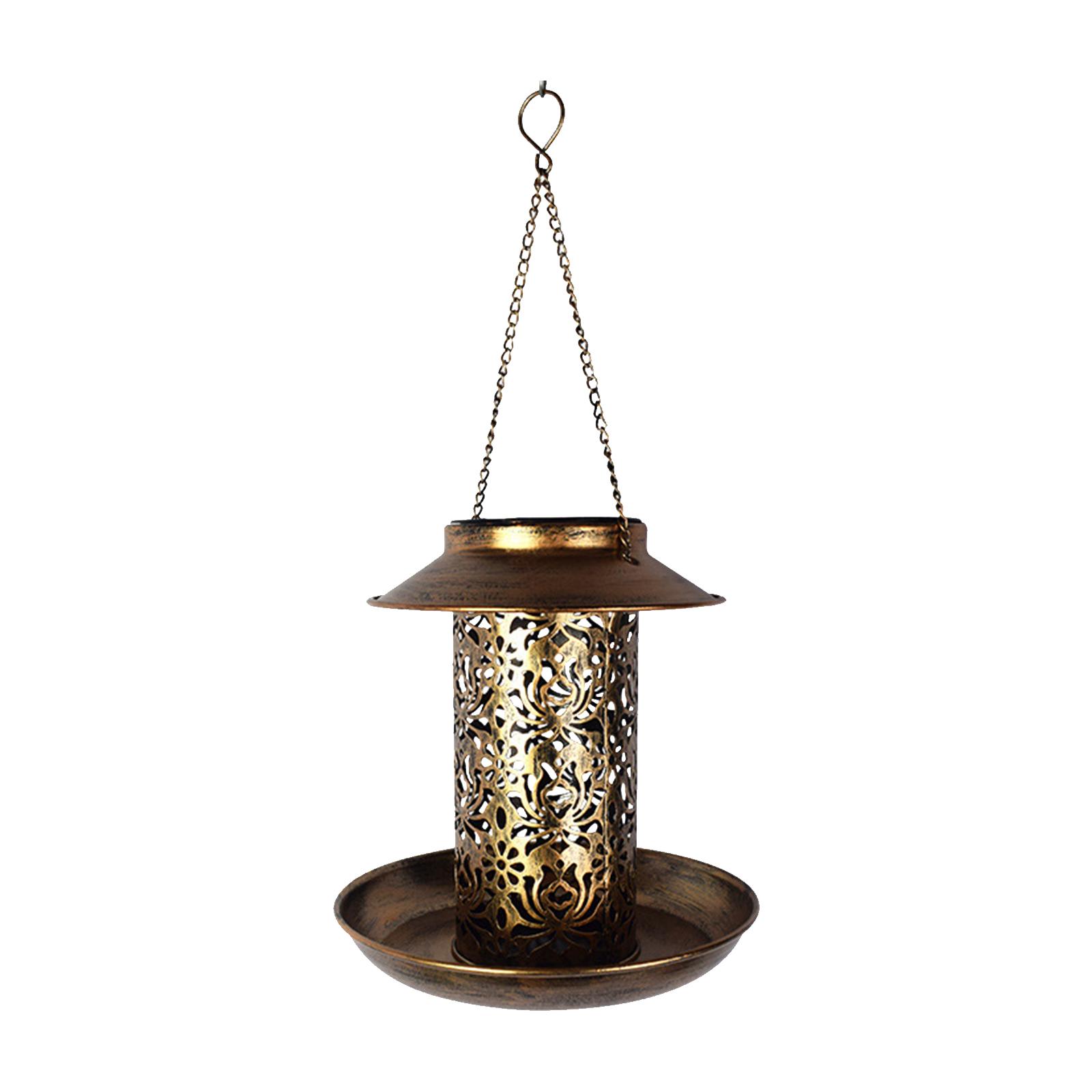 Đèn Led Năng Lượng Mặt Trời Cho Nhà Chim Với Ánh Sáng Chiếu Để Cho Chim Ăn