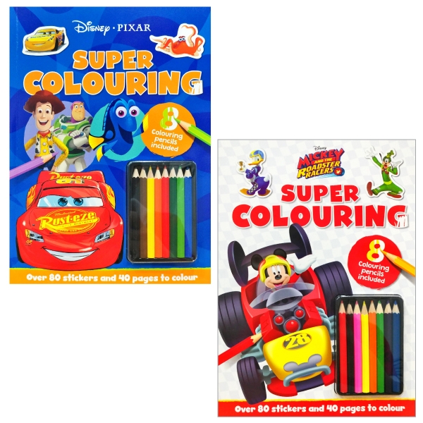 Combo Super Colouring 1 - Mickey &amp; the Roadster Racers - Pixar