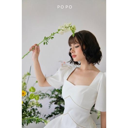 LALITA DRESS váy đá cổ vuông