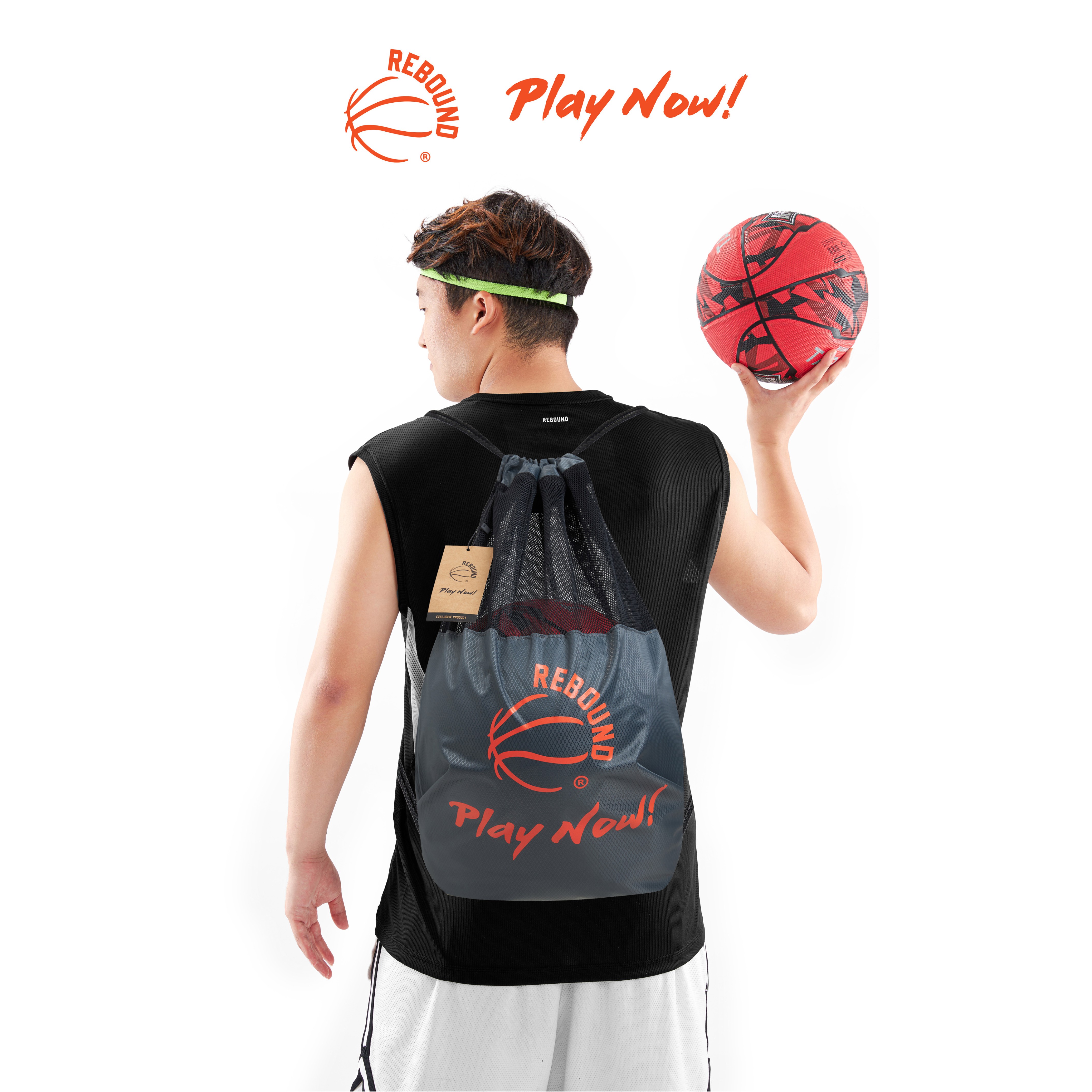 Túi dây rút Rebound - Play Now! 2 ngăn chống thấm đựng bóng, bình nước, điện thoại, ví, giày, phụ kiện,...