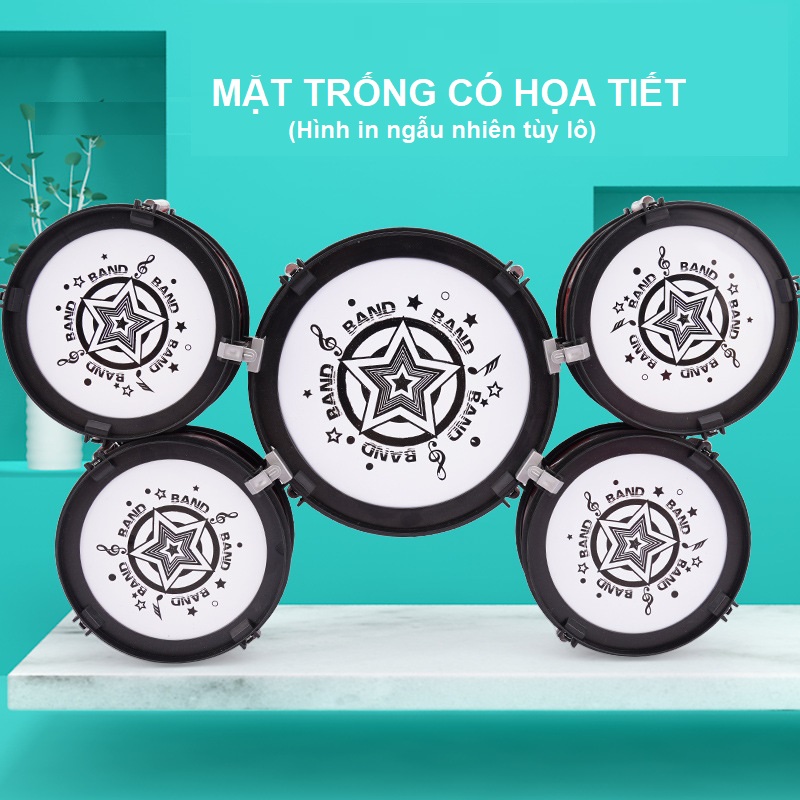 Đồ chơi âm nhạc bộ 5 trống jazz drum cho bé phát triển tâm hồn và trí thông minh, quà tặng sinh nhật cho bé