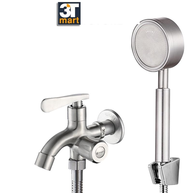 Bộ vòi sen siêu tăng áp inox SUS304 C'MON TS-01_304 + củ sen lạnh CSL-01