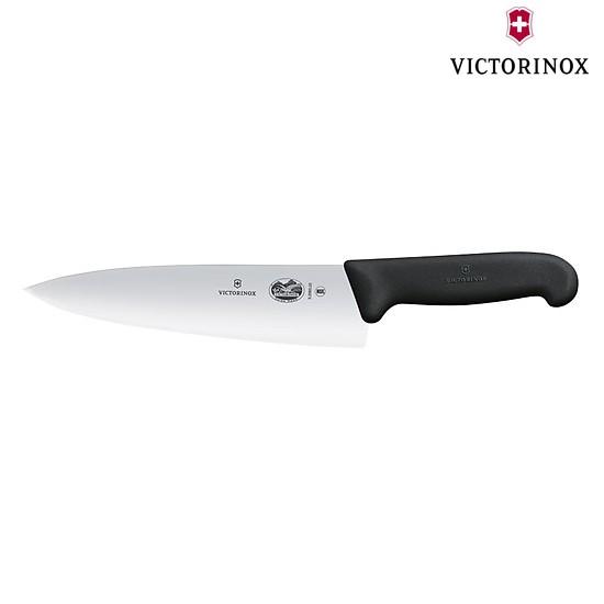 Dao bếp Victorinox Carving Knife màu đen (20cm, fibrox handle, extra broad blade) 5.2063.20