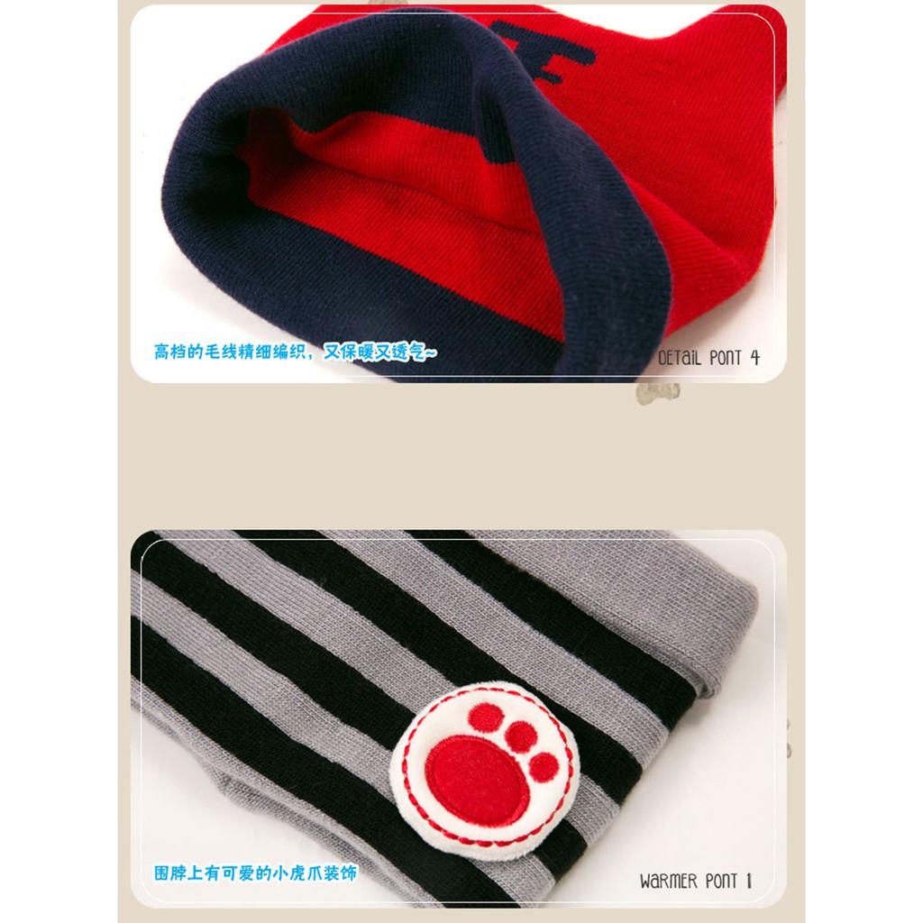 Set mũ len kèm khăn cho bé mẫu Tiger có tai