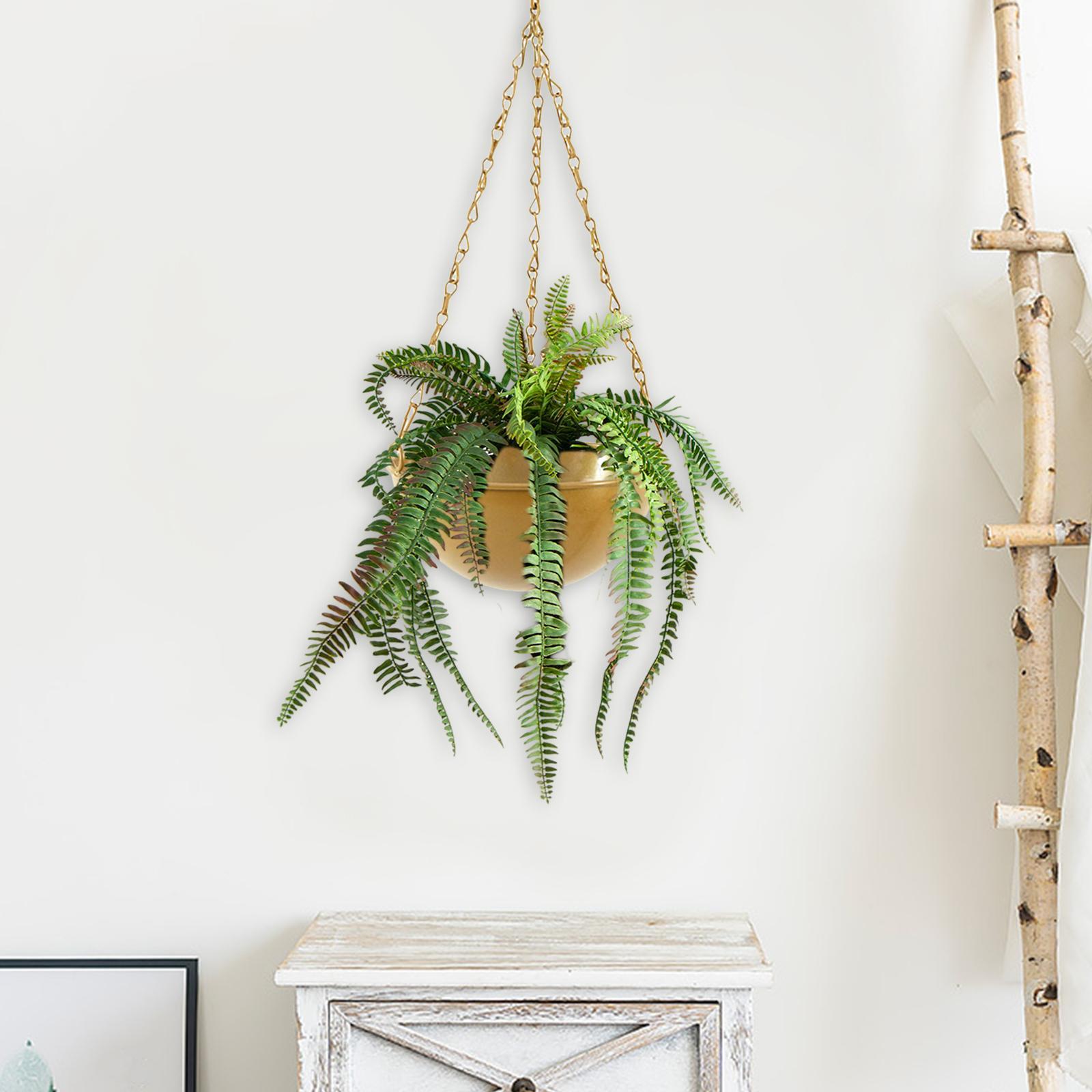 Hanging Flower Pot Iron Flowerpot Decorative for Home Plants Hanging Plant