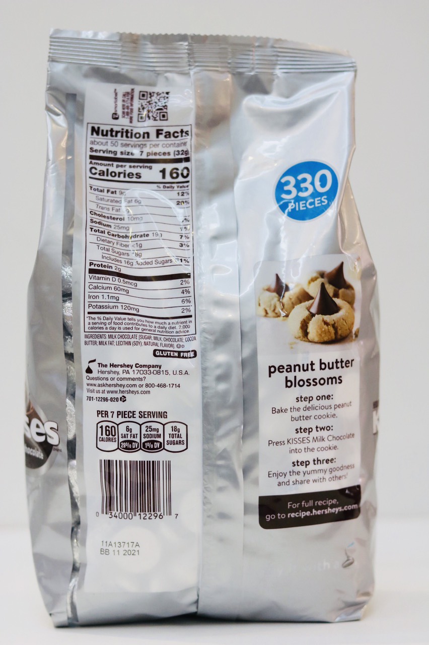Kẹo Chocolate Hershey’s Kisses Milk Chocolate Gói 1,58 Kg Của Mỹ - Mẫu mới