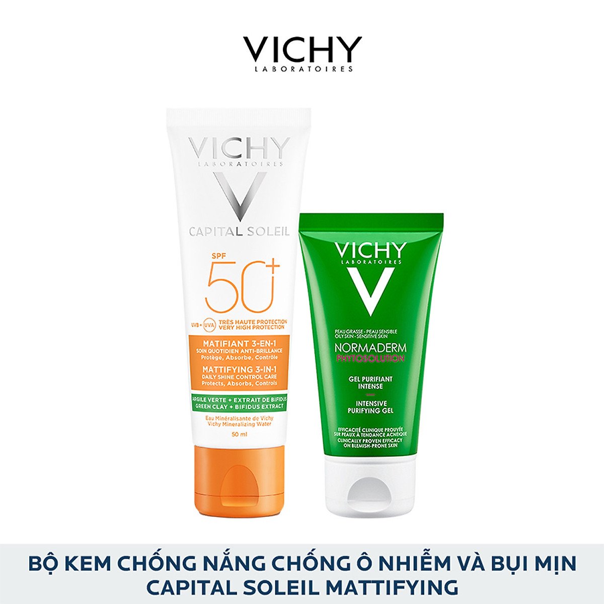 Bộ Kem Chống Nắng Chống Ô Nhiễm Và Bụi Mịn VICHY Capital Soleil Mattifying