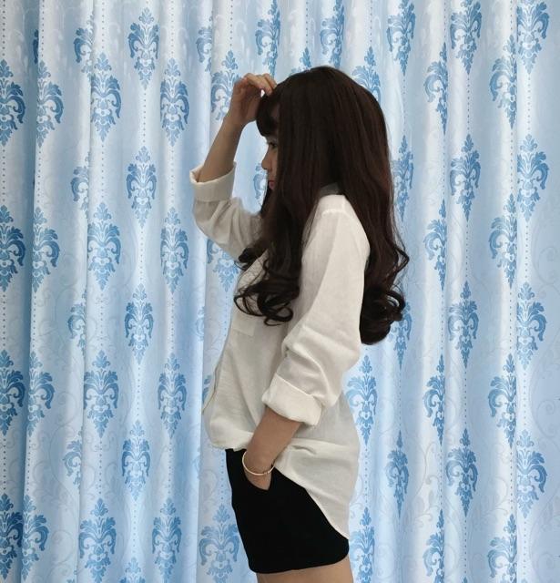Sơ mi oversize đũi 2 túi