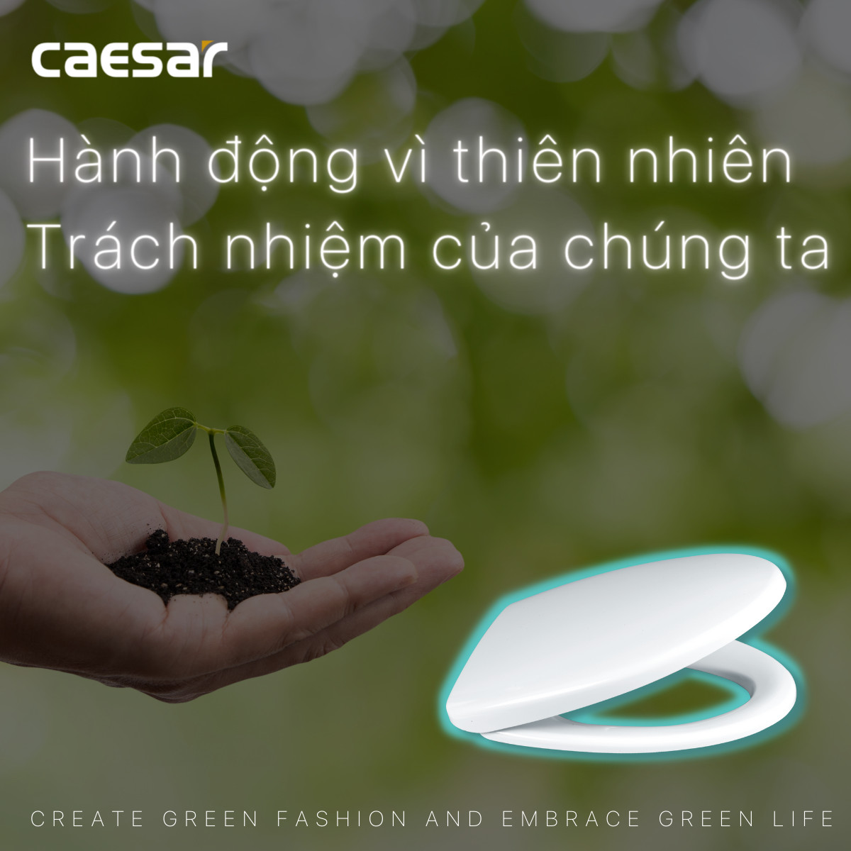 Nắp Bàn Cầu CAESAR Nhựa Cao Cấp  MU234 - Nắp rơi êm