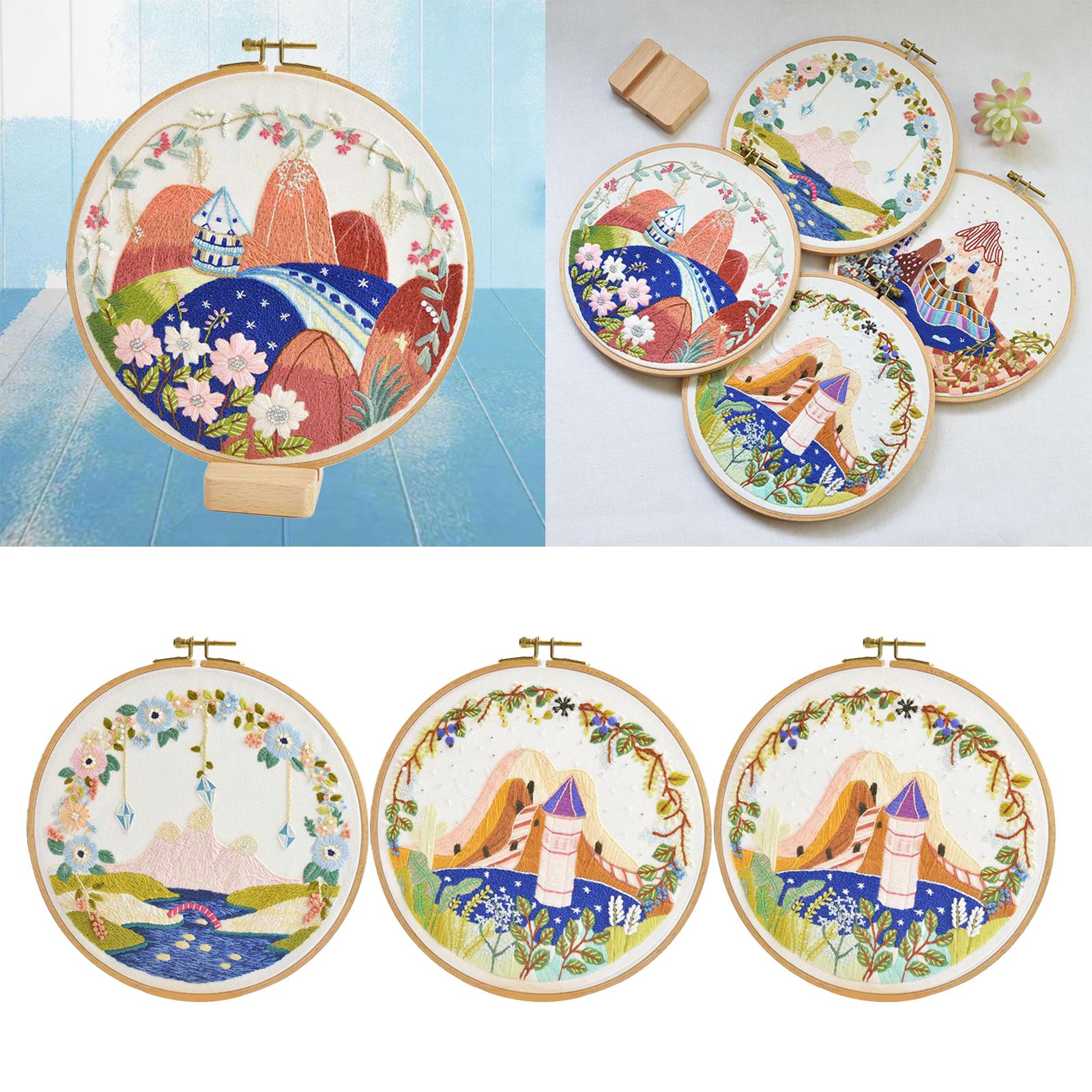 Funny Embroidery Starter Kit Bamboo Embroidery for Beginners Adults Style 1