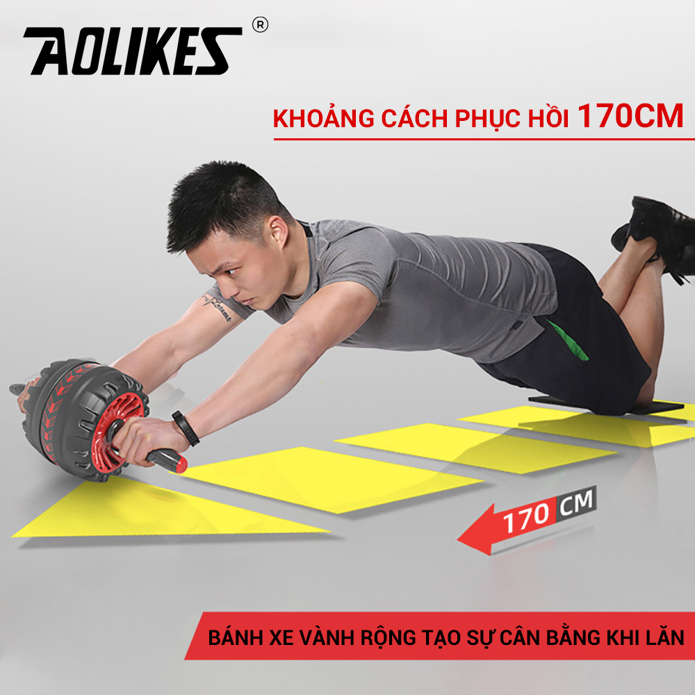 Con lăn tập bụng cao cấp AB Roller AOLIKES A-SW800 có lò xo trợ lực