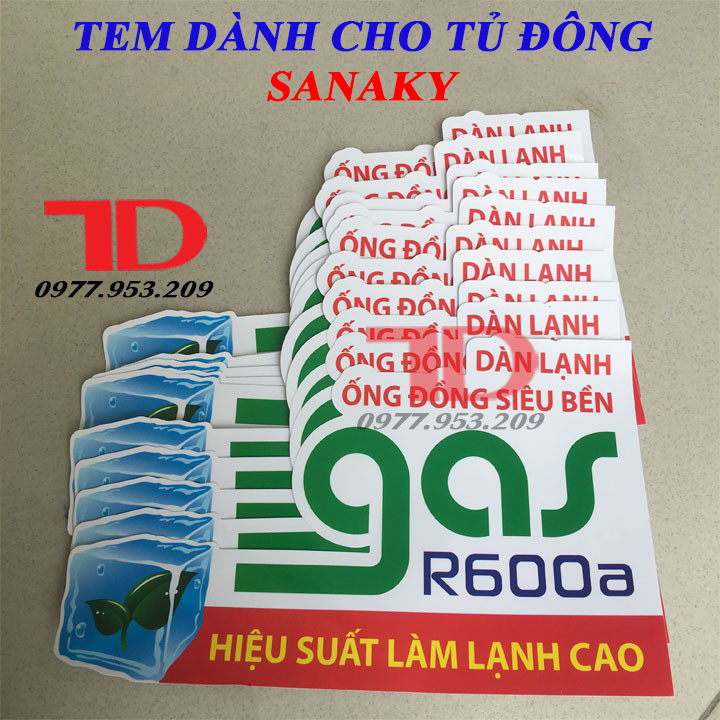 Combo 10 tem dành cho tủ đông SANAKY loại lớn mẫu 3