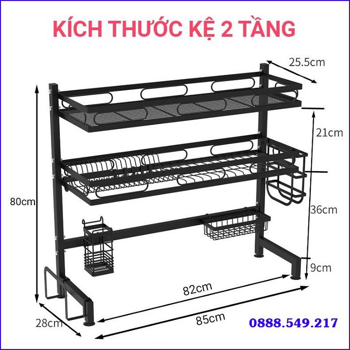 Kệ Đựng Bát Đĩa 2 Tầng.Kệ Úp Chén Đĩa