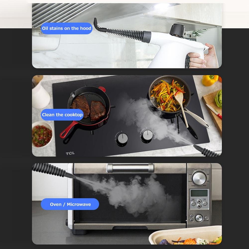 Bình làm sạch xịt hơi nước nhỏ cầm tay mạnh mẽ loại bỏ mùi bụi bẩn hàng ngày khử trùng nhà bếp