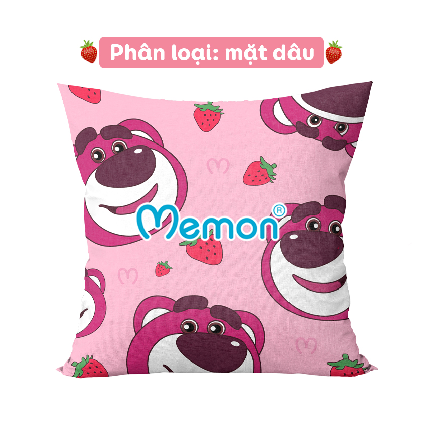 Gối Tựa Lưng Gấu Lotso Hugging Bear 40cm x 40cm Cao Cấp Memon