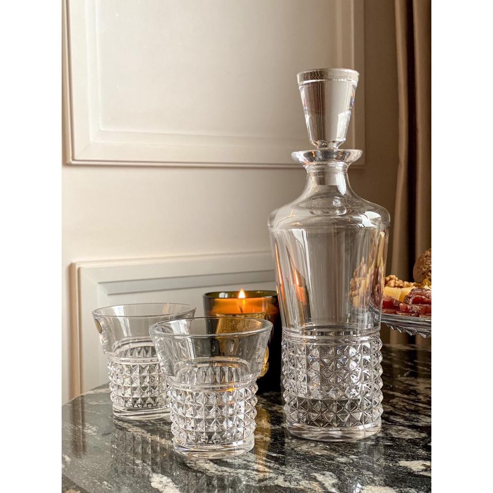 Bộ Bình Ly Pha Lê Cao Cấp Bohemia Trinity, Set Bình Rượu 0.7L Kèm 6 Cốc 320ml, Nhập Đức