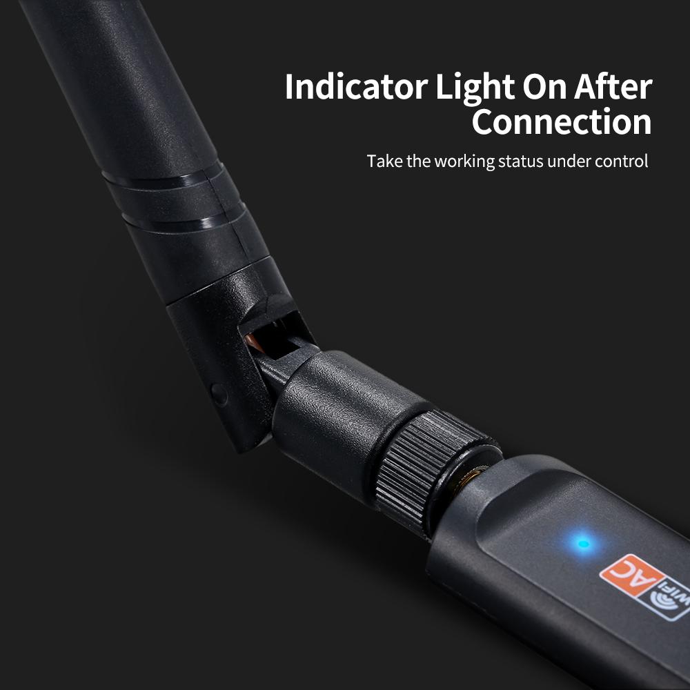 Bộ điều hợp USB băng tần kép 1200M 2.4G + 5G USB3.0 bộ thu sóng không dây bên ngoài thẻ mạng không dây