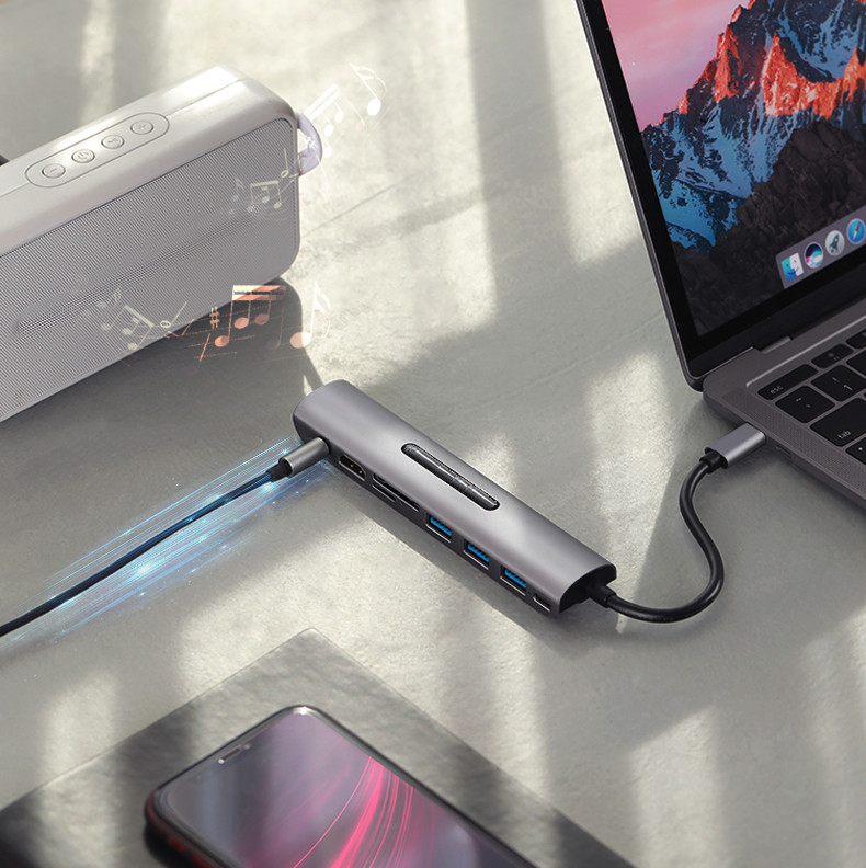 Hub USB type C - 9 in1 - Màu Ngẫu Nhiên