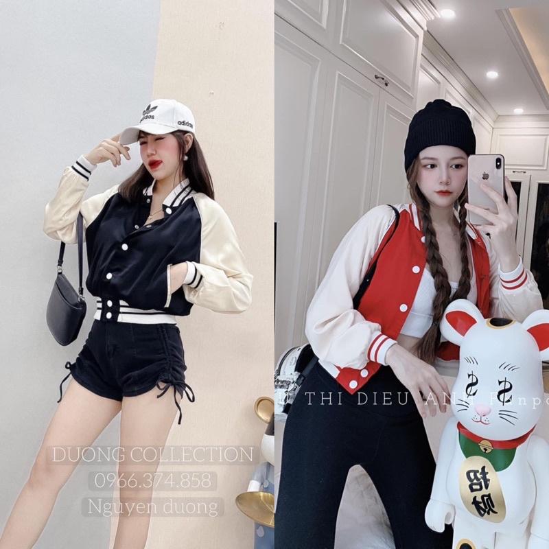 Áo Khoác Bomber Lụa 2 Lớp Hàng L1, Áo Khoác Nữ Cá Tính Có Ảnh Thật Kèm Video