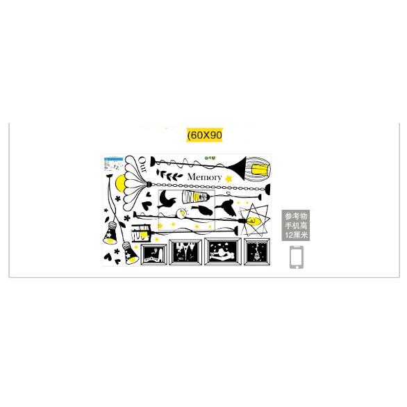 Decal trang trí hình những chiếc đèn treo