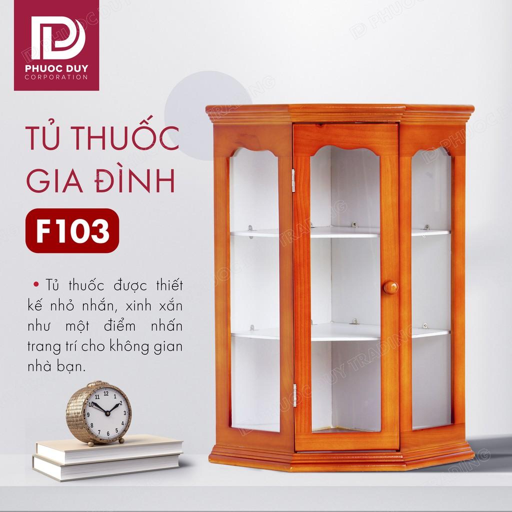 Tủ thuốc - Tủ y tế gia đình gỗ tự nhiên F103