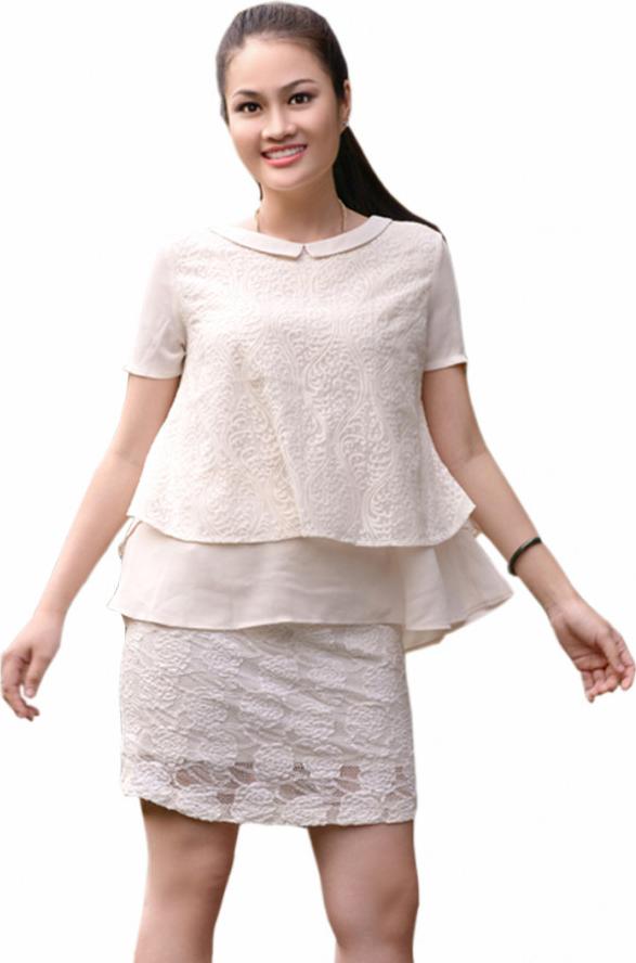 Áo Voan Ren Hai Tầng