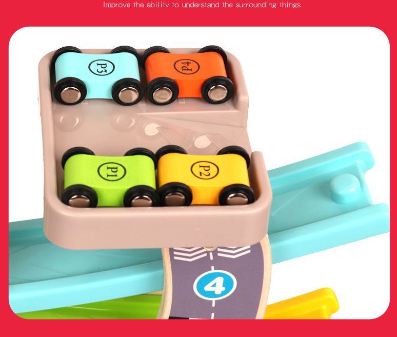 Xe Trượt Quán Tính 4 Tầng Bằng Gỗ