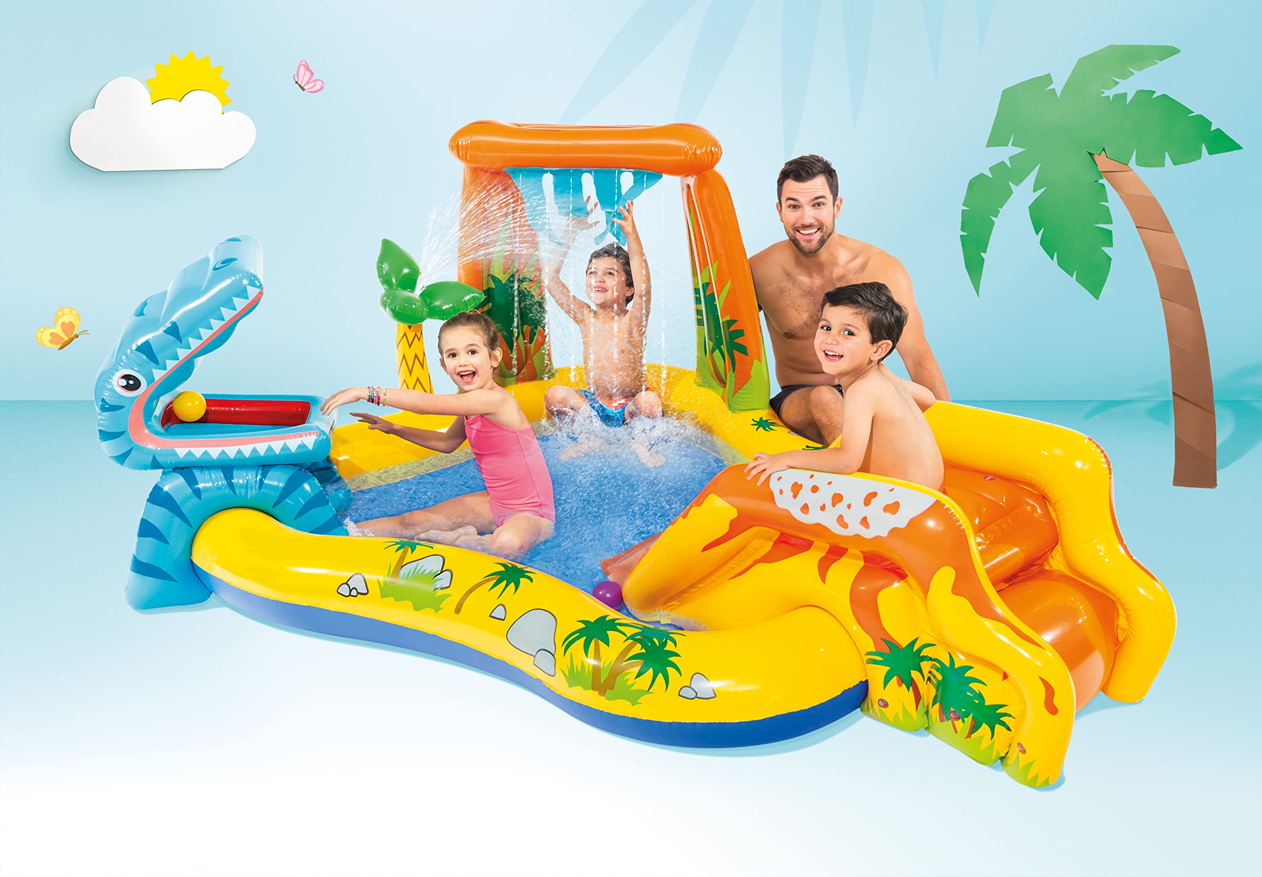 Công viên nước tại nhà Rừng Khủng Long Vận Động Tại Nhà Cho Gia Đình Và Bé Dinosaur Pool