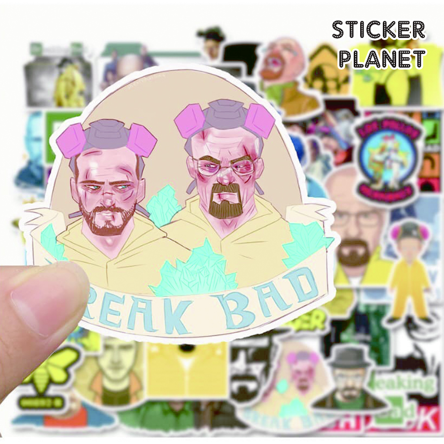 Sticker decal dán laptop , điện thoại hình dán trang trí Breaking bad Heisenberg, Jesse Pink Man