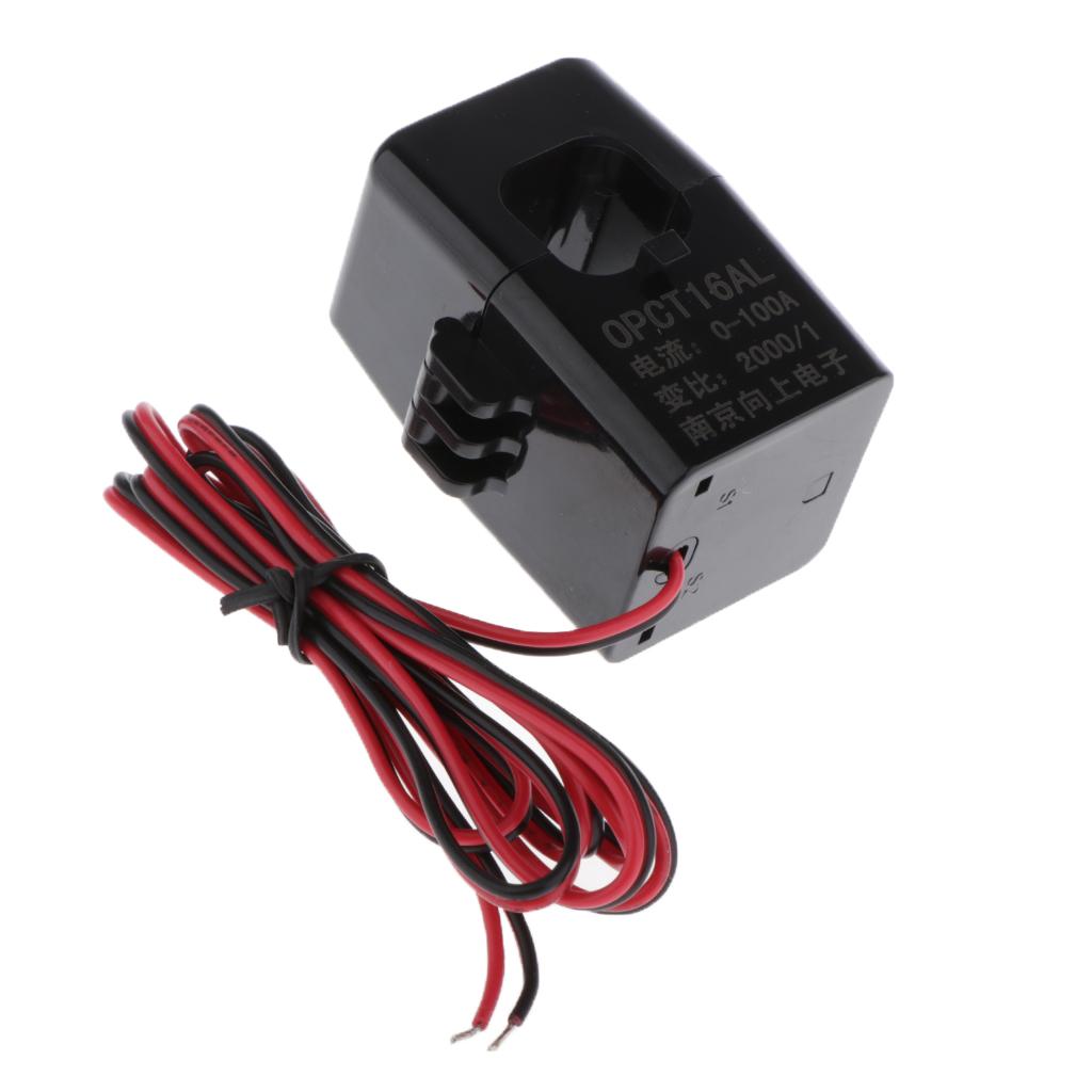 2pcs Amp AC Current Sensor Split Core Transformer Relay for 0-100A Energy Meter