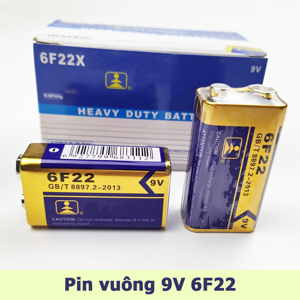 Pin vuông 9V 6F22