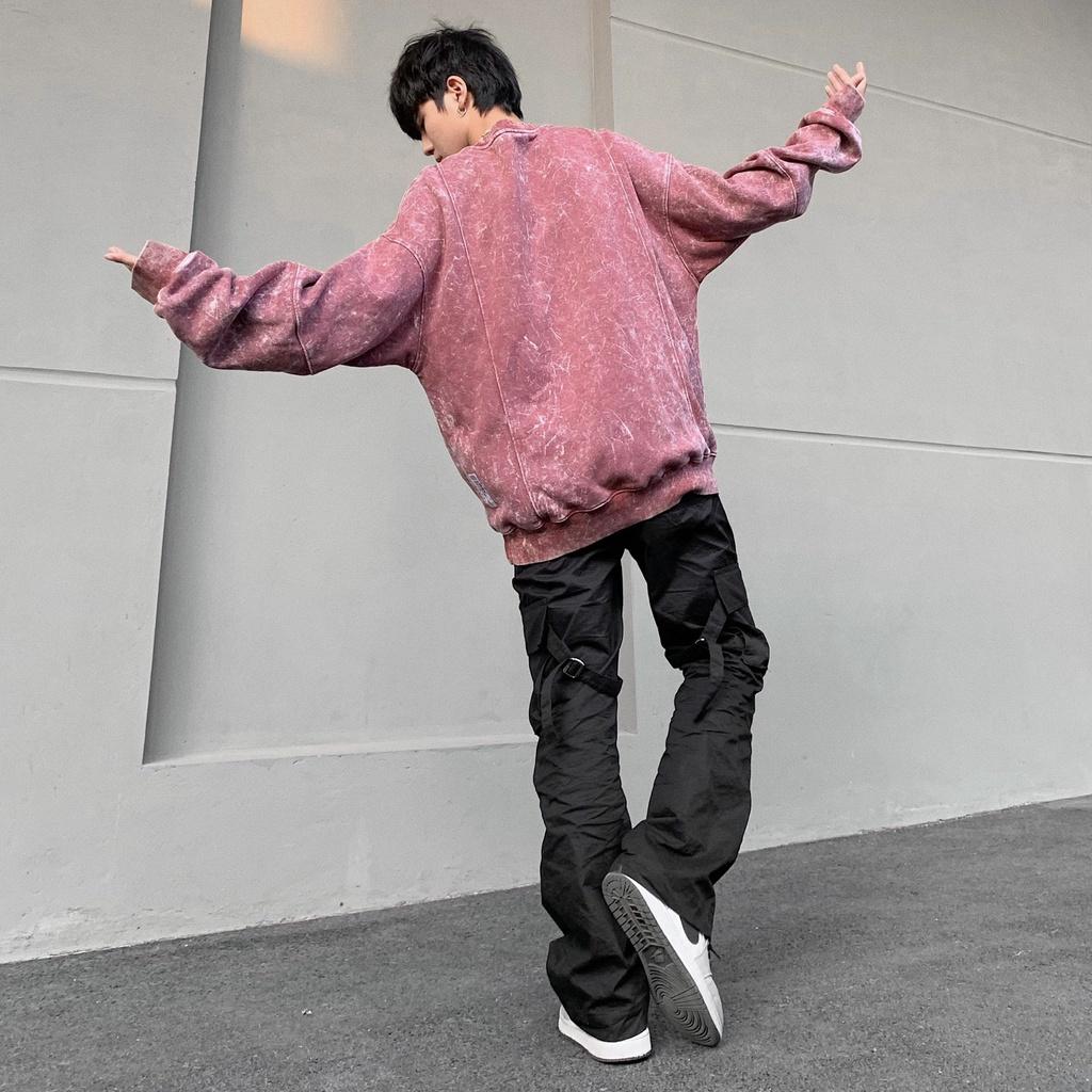THELSTUDIOS - Áo Sweater Nỉ Wash thêu logo Apparel