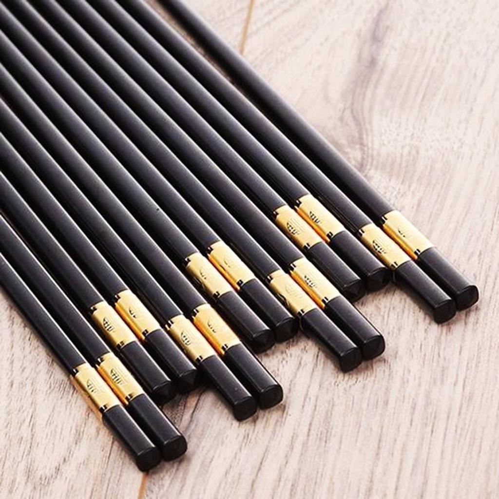 Bộ 10 đôi đũa nhựa hàn quốc khảm vàng