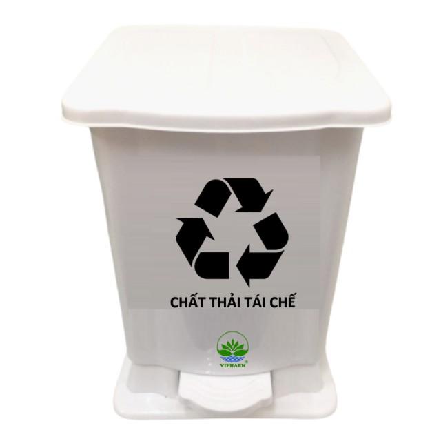 Thùng rác y tế, thùng rác nhựa nắp kín đạp chân 25 lít