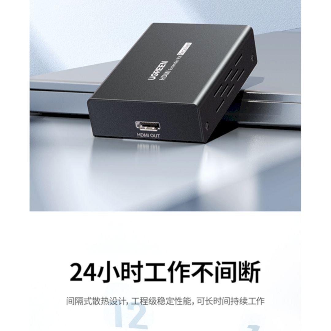 Ugreen UG29743CM533TK S 200m Bộ NHẬN only Receiver kéo dài tín hiệu HDMI qua cáp mạng RJ45 Cat5e/Cat6 29743 cần mua thêm bộ phát - HÀNG CHÍNH HÃNG