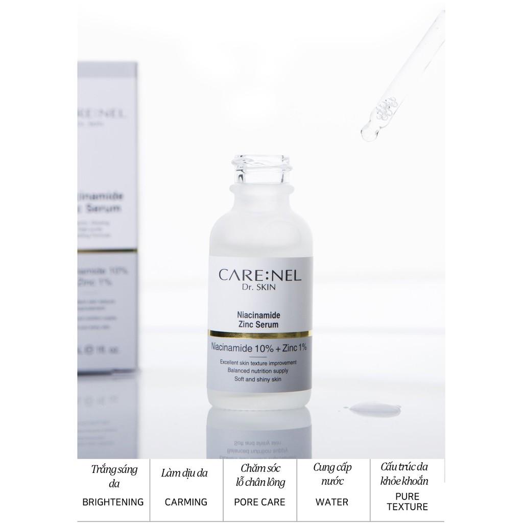 Serum Dưỡng Da Trắng Mịn, Cải Thiện Các Khuyết Điểm Của Da Care:nel Niacinamide 10% + Zinc 1% Serum 30ml