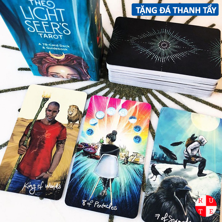 [Size Gốc] Bài Tarot Light Seer's 78 Lá 7x12 Cm Đá Thanh Tẩy
