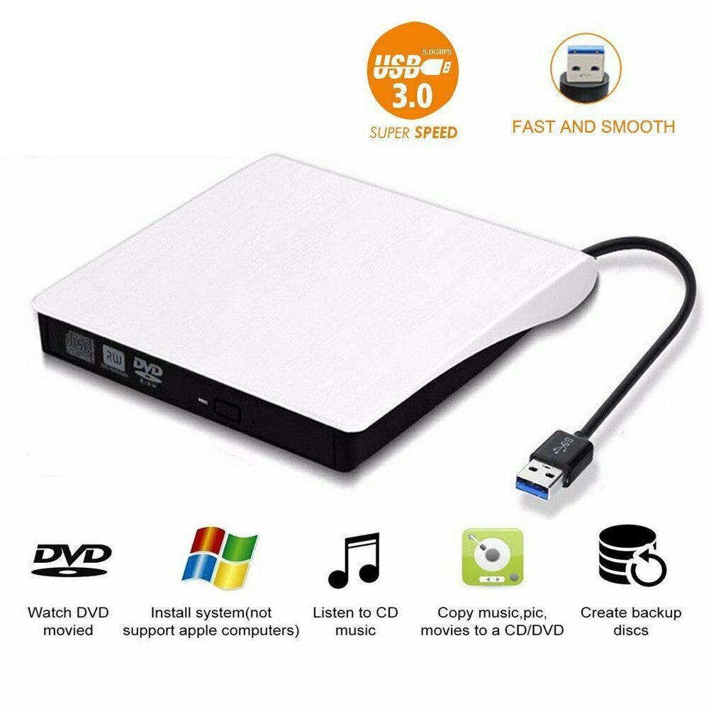 External Slim USB 3.0 DVD Drive DVD ± RW CD-RW Burner Player for PC Laptop Mac