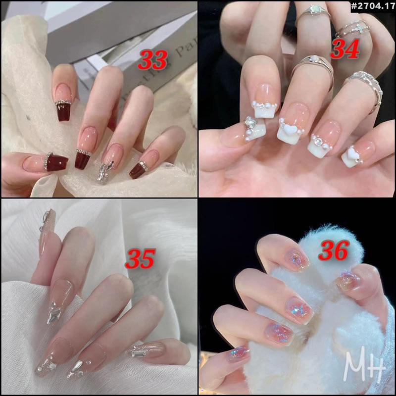 (3)Set 2 bộ Móng Tay Giả 3d Trang Trí Chất Lượng Cao