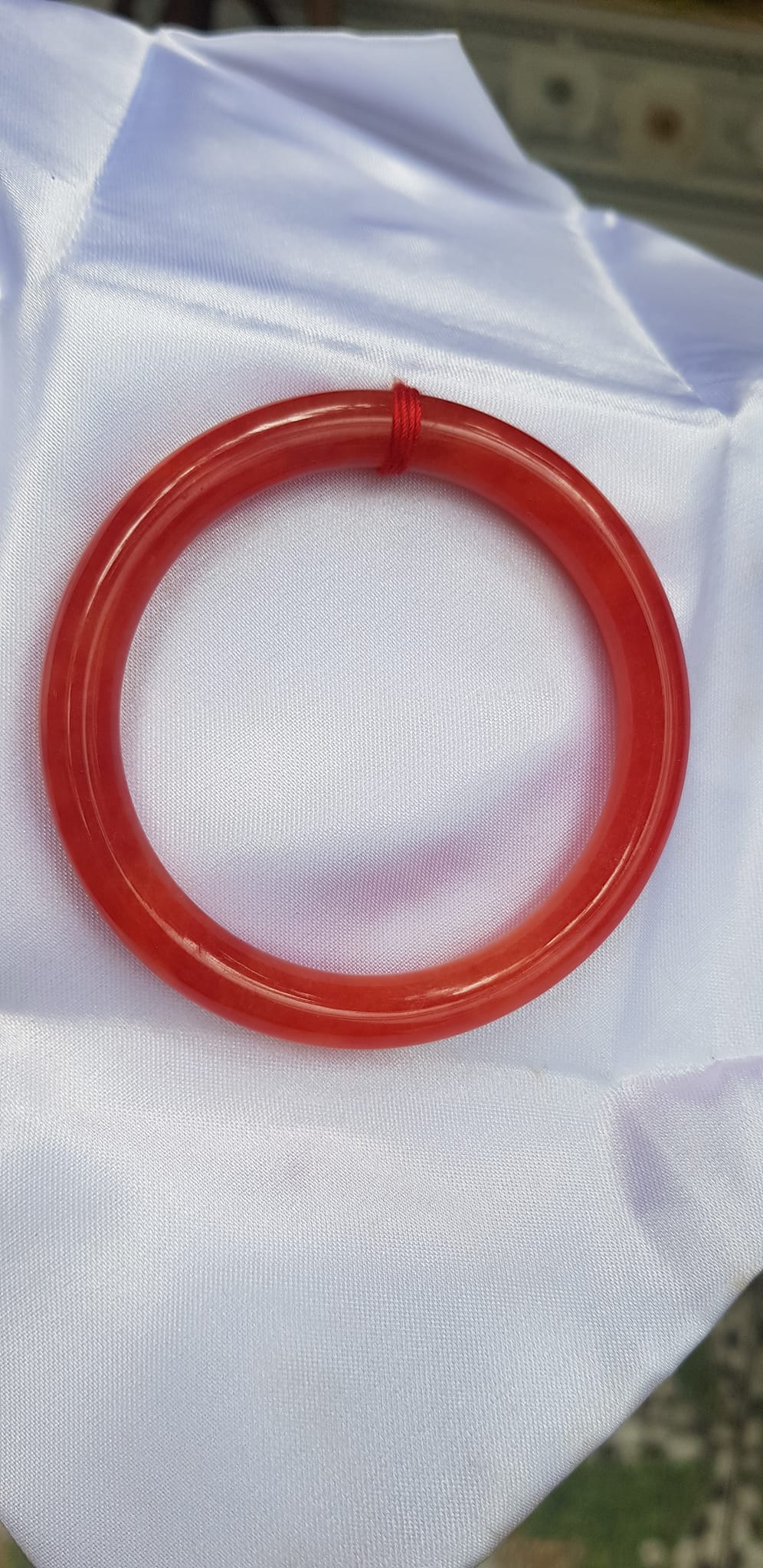 Vòng tay nữ đá Cẩm Thạch Đỏ Đẹp 53mm x cọng 7mm Nữ mệnh hỏa mệnh thổ 52kg - 58kg Hợp mệnh hợp công việc may mắn tốt đeo đẹp tay ạ