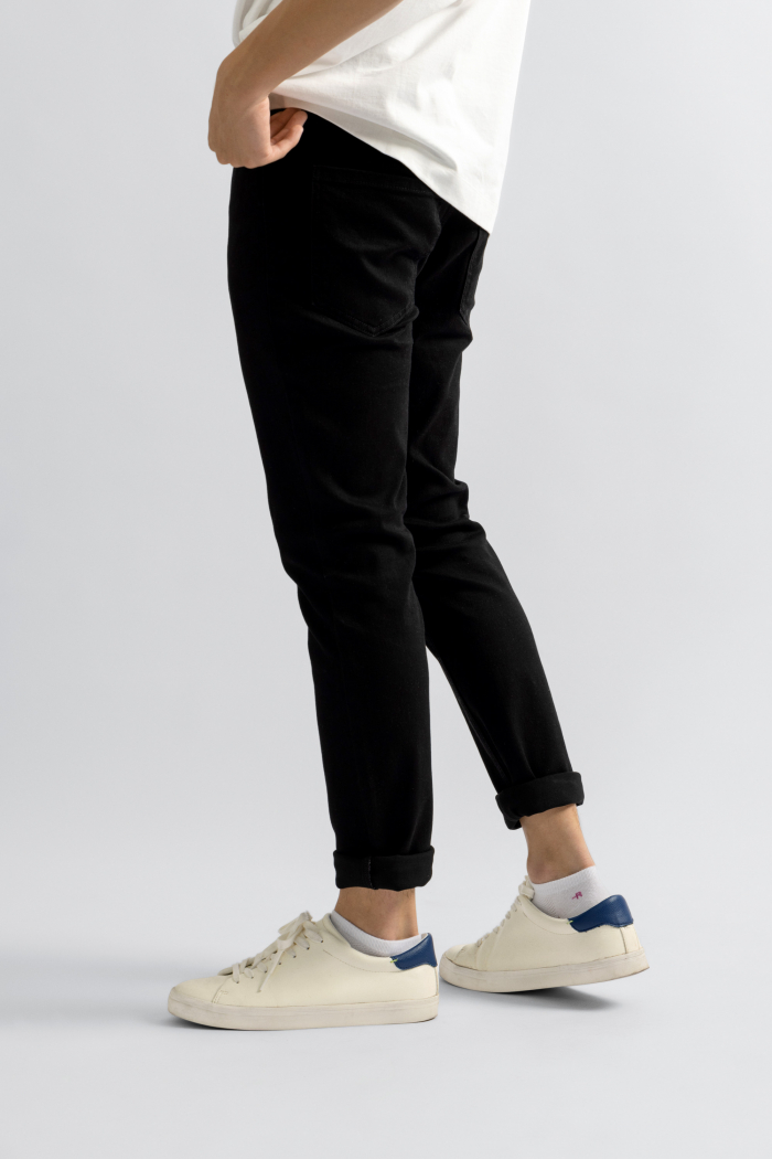 Quần Jean nam ROUTINE màu đen form skinny có độ co giãn 10F20DPA100CR1