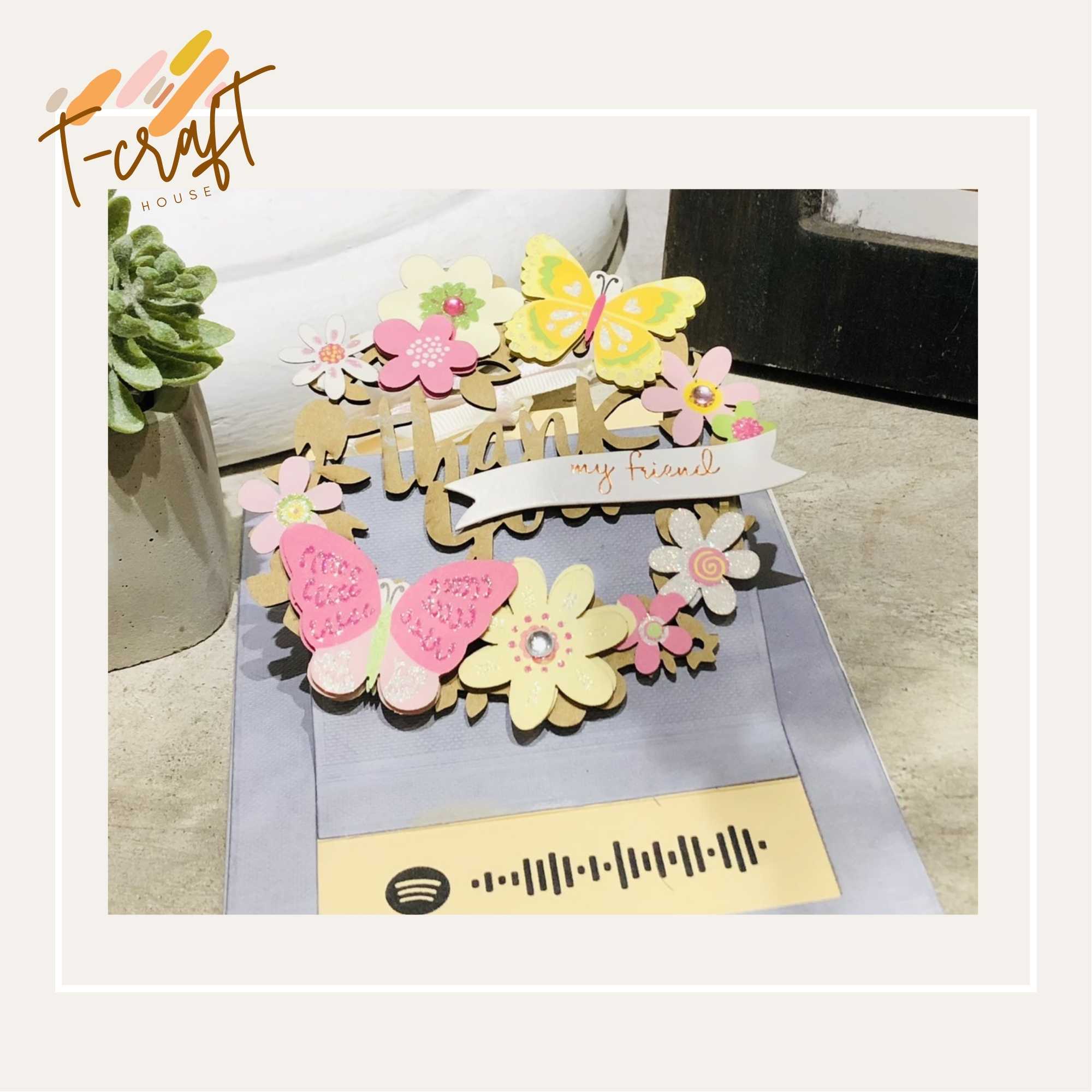 COMBO QUÀ HANDMADE KHUNG TRANH HOA VÀ THIỆP 3D – MÓN QUÀ SINH ĐỘNG VÀ Ý NGHĨA T.CRAFT HOUSE MẪU 5