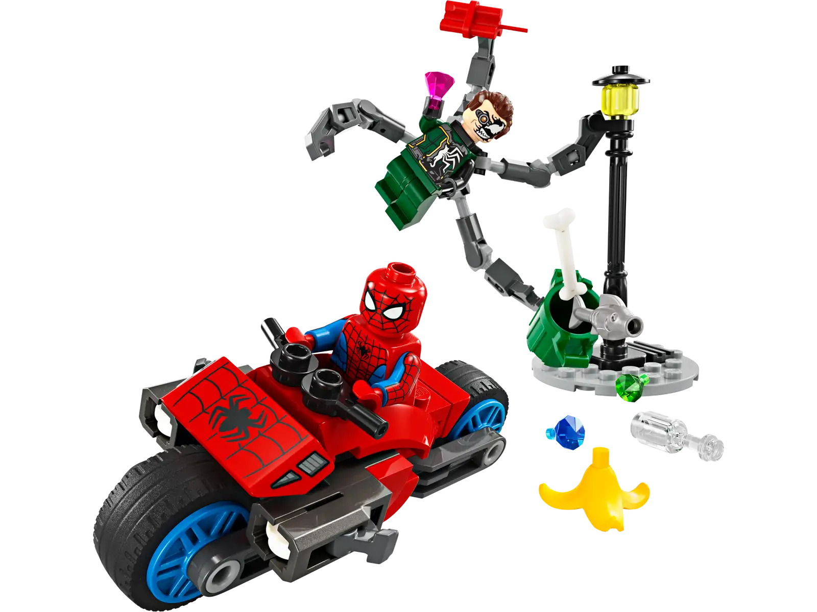 Đồ Chơi Lắp Ráp Người Nhện Đối Đầu Tiến Sĩ Ock - Motorcycle Chase: Spider-Man vs. Doc Ock - Lego Superheroes 76275 (77 Mảnh Ghép)