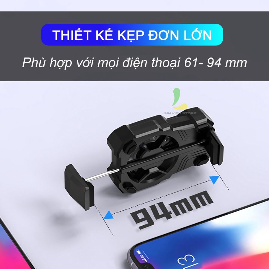 Quạt tản nhiệt điện thoại Memo FL07 - Phụ kiện gaming hạ nhiệt thiết kế đậm chất gaming, dung lượng pin 400mAh - Hàng nhập khẩu