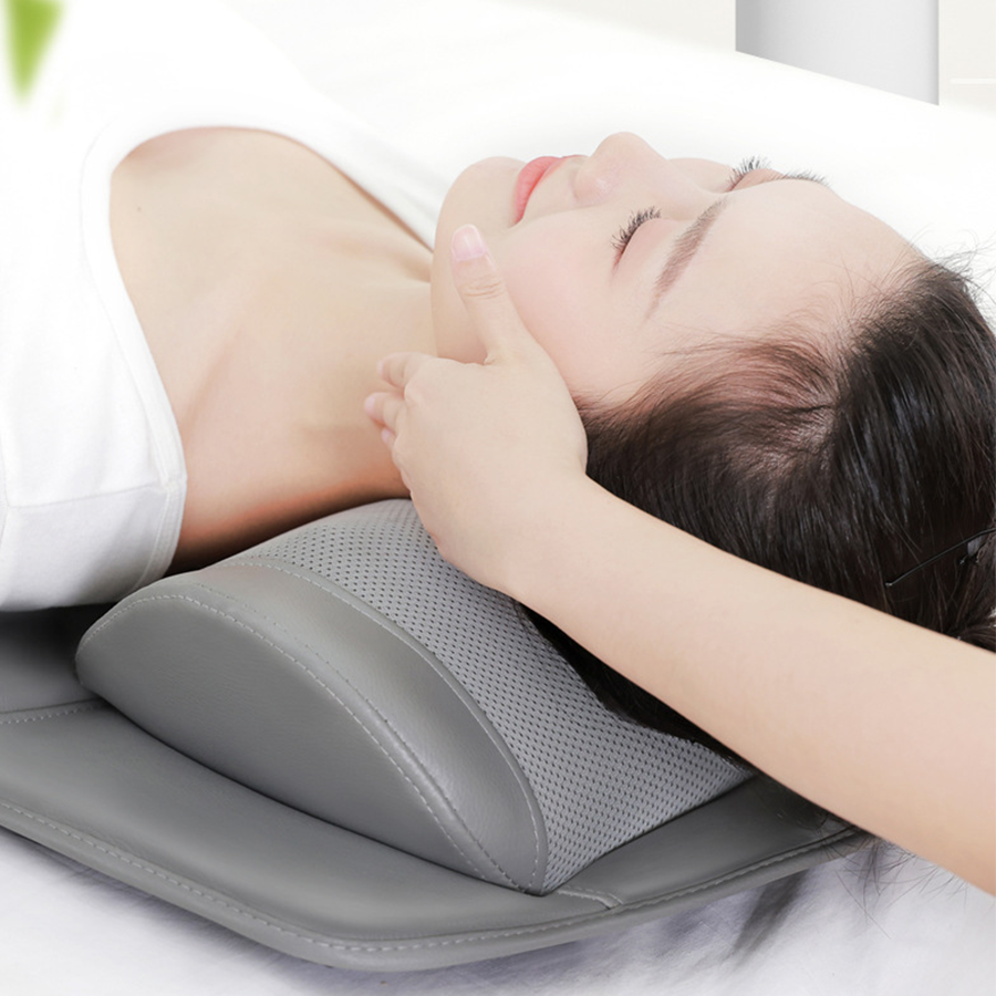 Đệm Massage Toàn Thân - Máy Massage Kết Hợp Túi Khí Và Gối Massage Nhiệt Hồng Ngoại Giúp Thư Giãn, Giảm Đau Cơ Thể - Nệm Mát Xa Đa Năng Cao Cấp Màu Đen