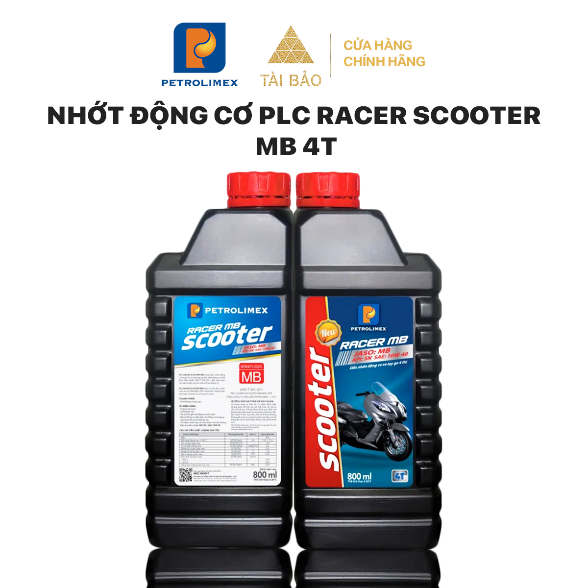 Nhớt xe ga PLC RACER Scooter MB 10W40 - Chính hãng