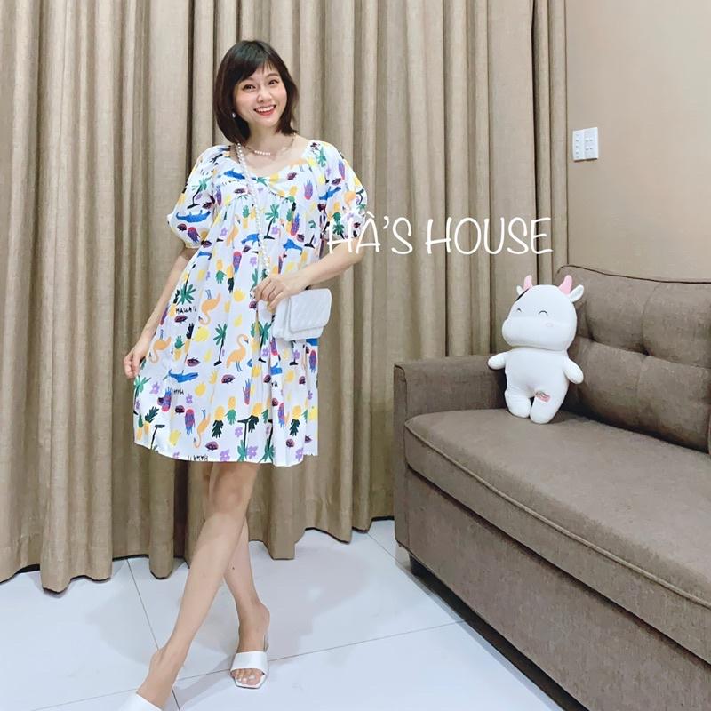 Đầm babydoll hoạ tiết siêu cưng